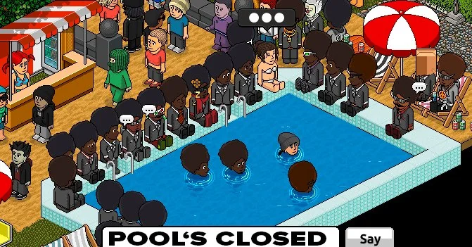 pools closed habbo hotel meme