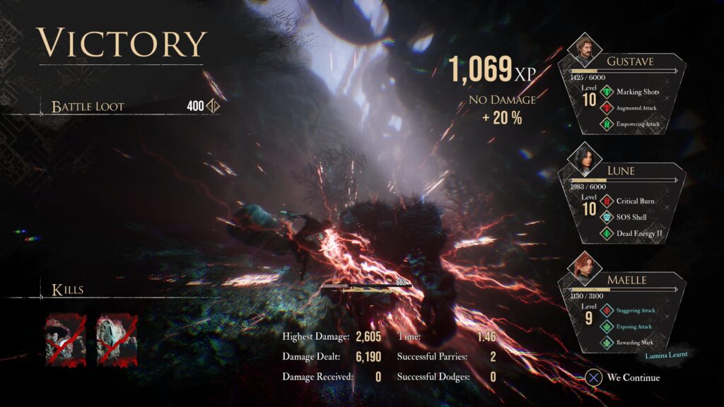 Clair Obscur Expedition 33 Sandfall Interactive Battle Victory