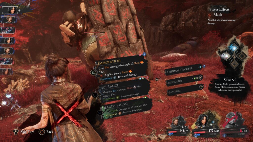 Clair Obscur Expedition 33 Sandfall Interactive Lune Immolation Battle User Interface