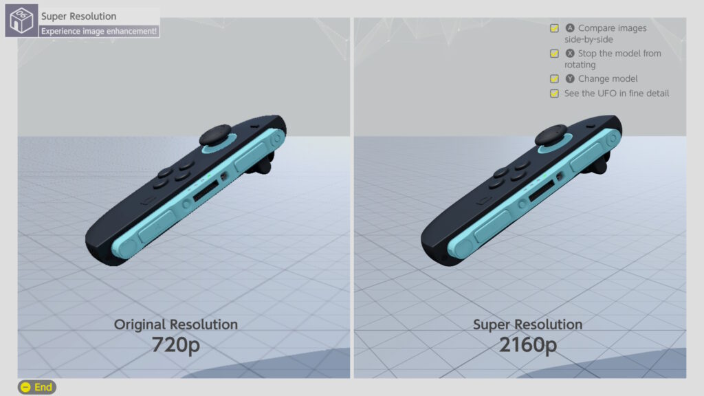 Nintendo Switch 2 Welcome Tour Super Resolution Demonstration Joy Con 2 L