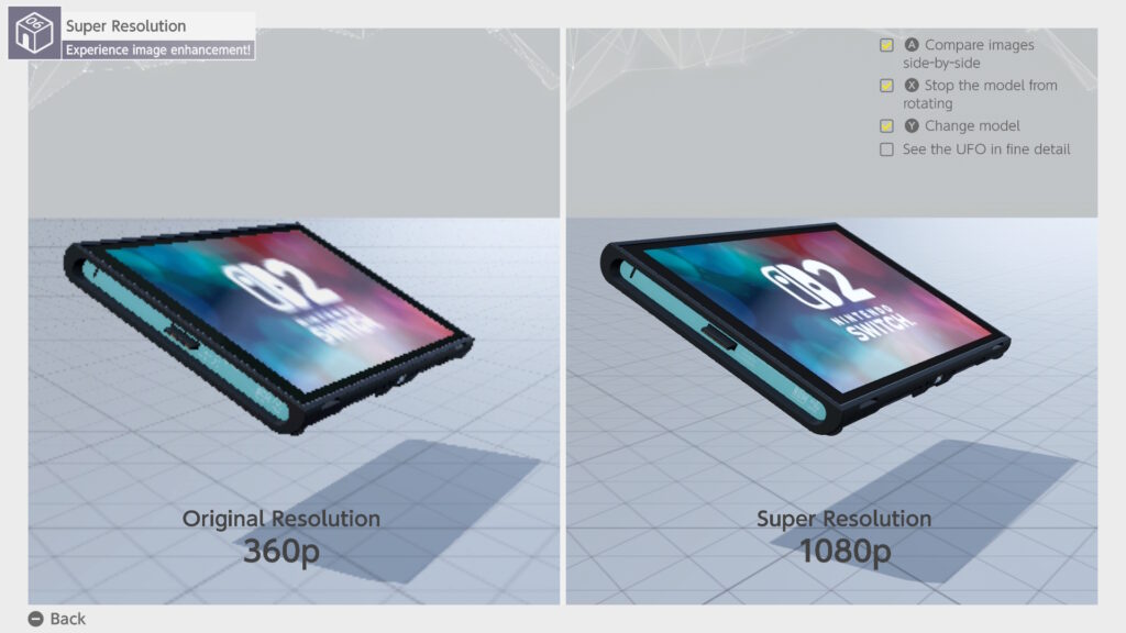 Nintendo Switch 2 Welcome Tour Super Resolution Demonstration Tablet