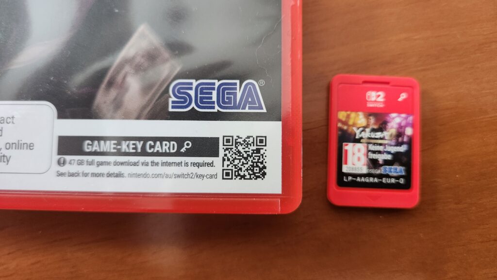 Sega Yakuza 0 Directors Cut Nintendo Switch 2 Game Key Card