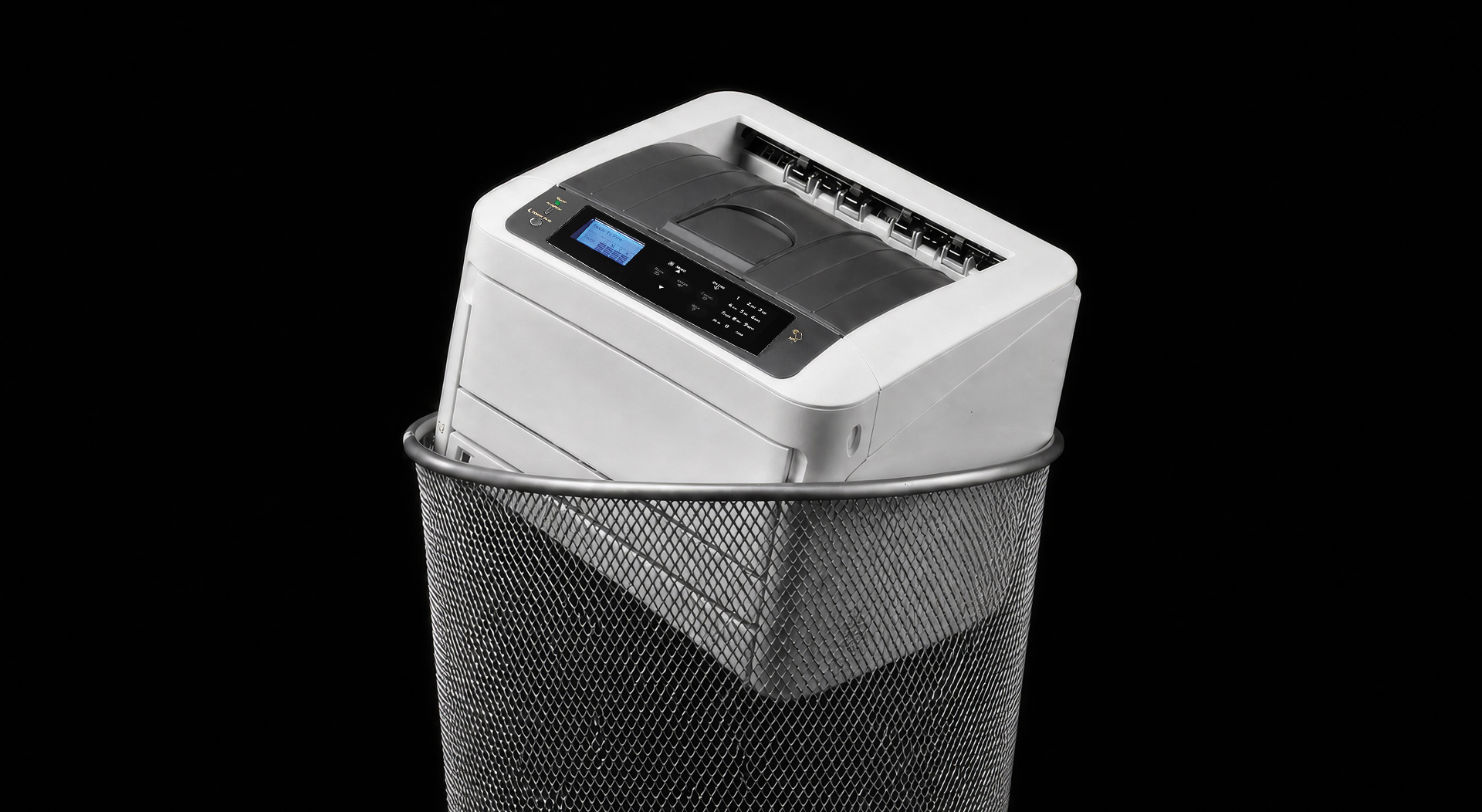 A printer put in bin